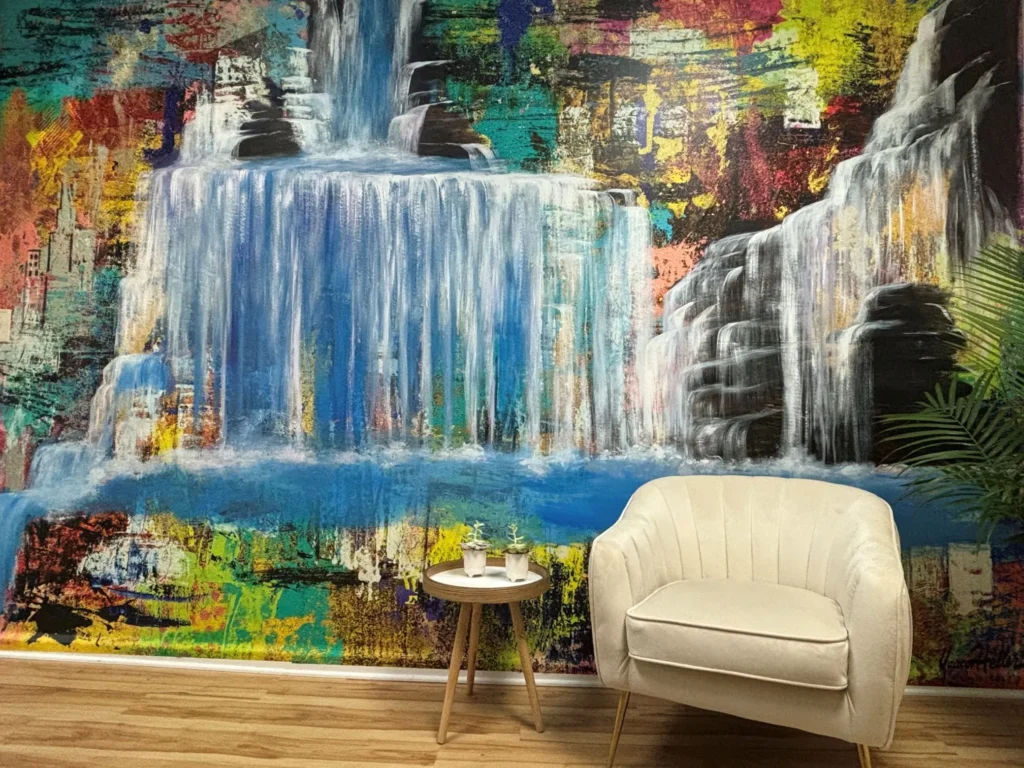 Waterfalls Waiting Room: Serene Retreat